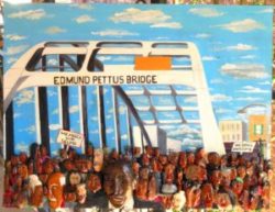 Edmund Pettus Bridge by Folk Artist Ron Collins