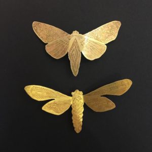 Jen-Lam-Parmer_Moth-Barrette_Dragonfly-Brooch